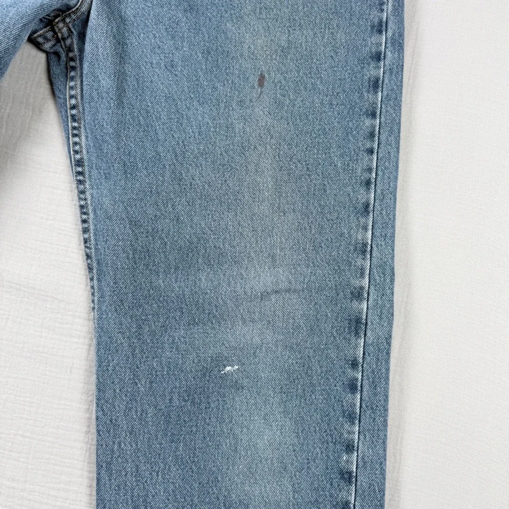 Vintage Levis 505 Jeans 36x30 (35x30) Y2k Distressed Black Batwing 1998 90s Punk